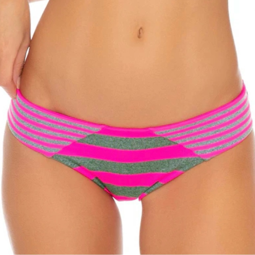 Luli Fama Pink and Gray Bikini Bottom